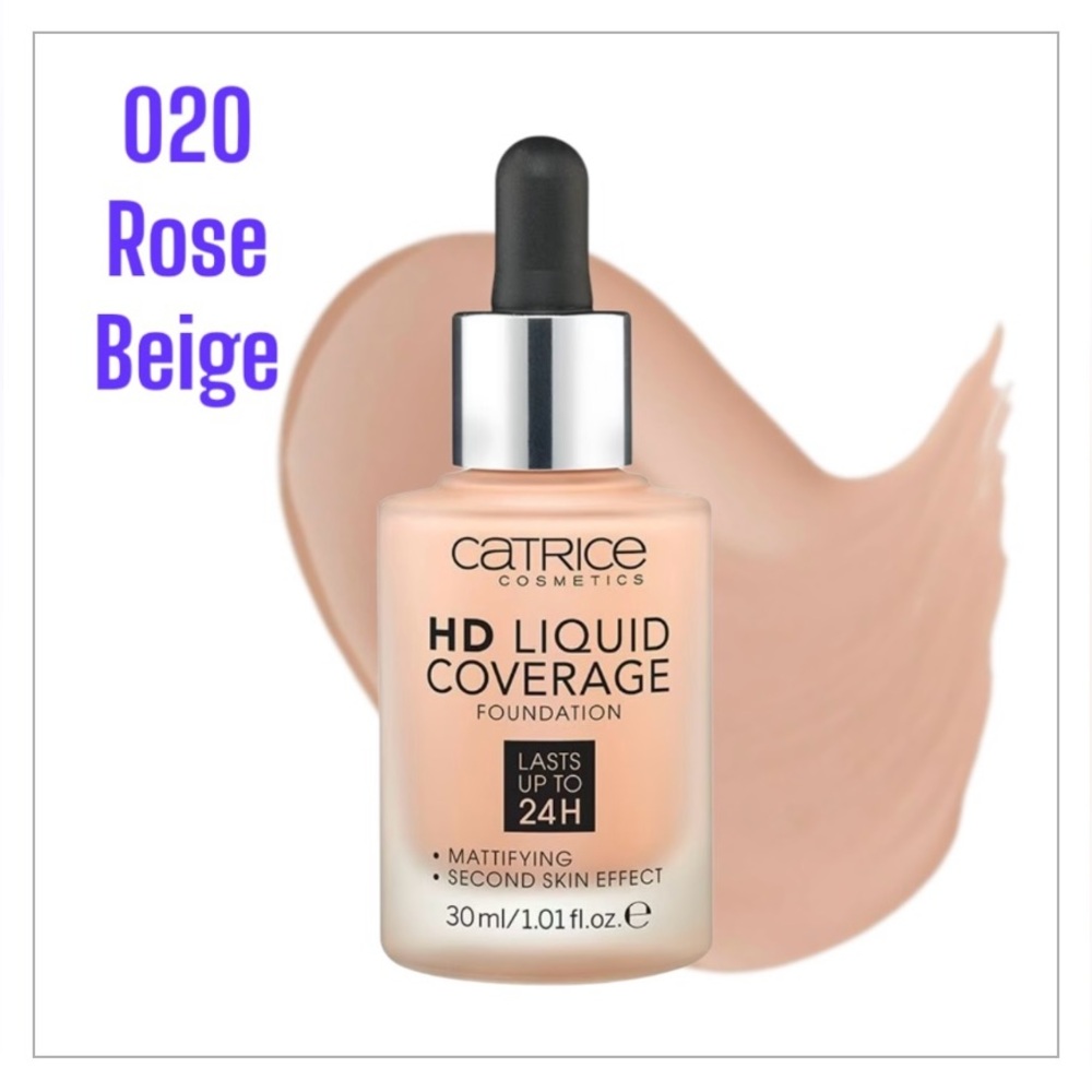 Catrice Foundation HD Liquid Coverage with Dropper Applicator 020 Rose Beige